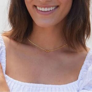 Gorjana Chain Circle Clasp Gold Necklace